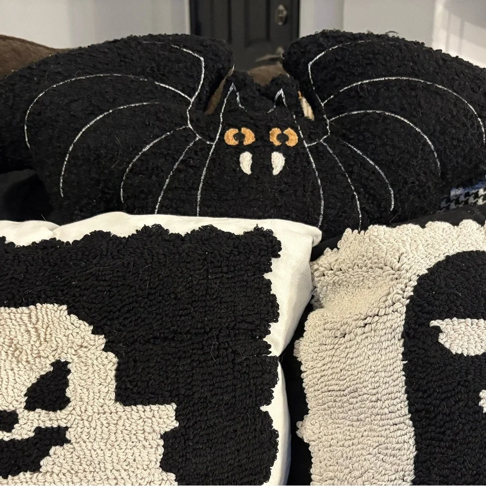 🆕Celebrate Bouclè Shaped Bat Accent Pillow